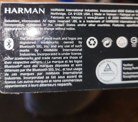 JBL HARMAN PORTABLE BLUETOOTH SPEAKER - Picture 5 of 8